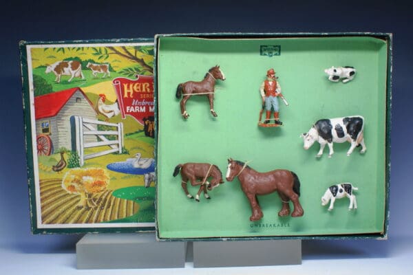 SOLD Herald Farm Box Set Farmer 7 Pieces