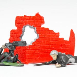 Speedwell Battle Series Corner Building & 2 U.S. Soldiers