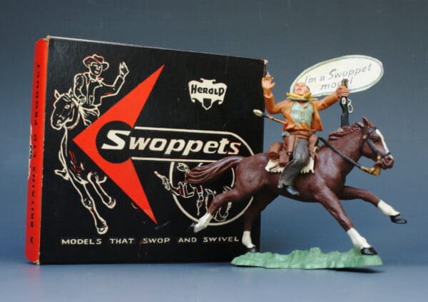 Herald "I'm A Swoppet!" Cowboy Wounded with Arrow Mounted - Boxed