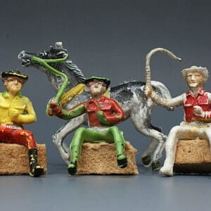 Cherilea Wild West 60mm Cowboy Wagon Drivers with Whips
