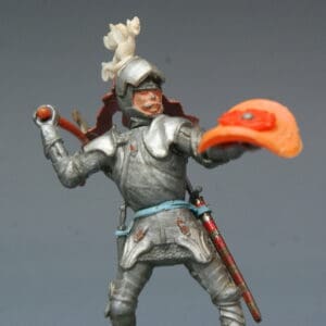 Swoppet C15th Knight with Axe, White Dragon Crest