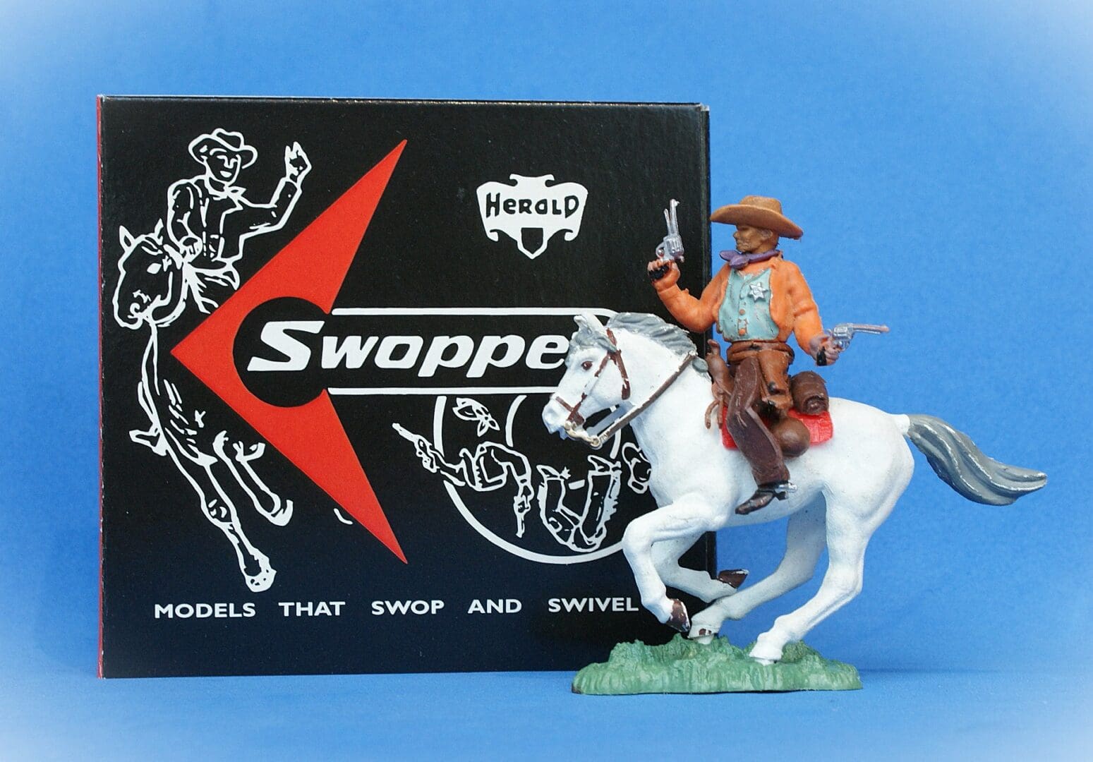 Herald Swoppet Mounted Cowboy Sheriff - 1st Issue 1958 - Image 4