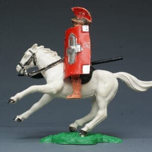 Timpo Mounted Roman with Lance (Red)