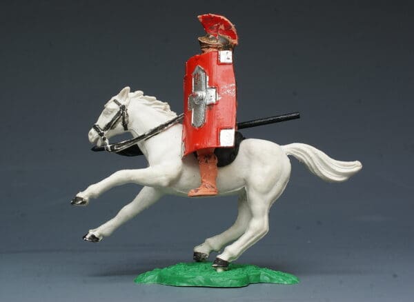 Timpo Mounted Roman with Lance (Red)