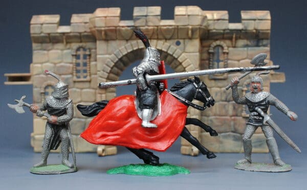 Timpo Solid Black Knights Mounted & On Foot - Image 3