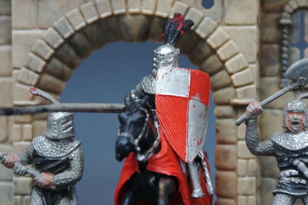 Timpo Solid Black Knights Mounted & On Foot - Image 2