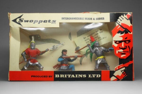 SOLD Swoppet Knights 3 Figure Window Box