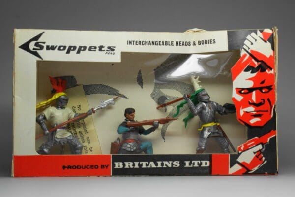 SOLD Swoppet Knights 3 Figure Window Box