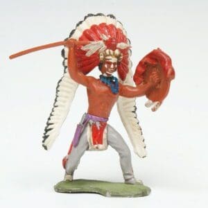 Swoppet Indian Chief with Spear - LEGS Paint Variant!