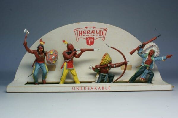 SOLD Herald Fighting Indians Display Card