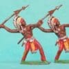 NEW! Cherilea 50mm Indians with Spear - Matching RED Paint