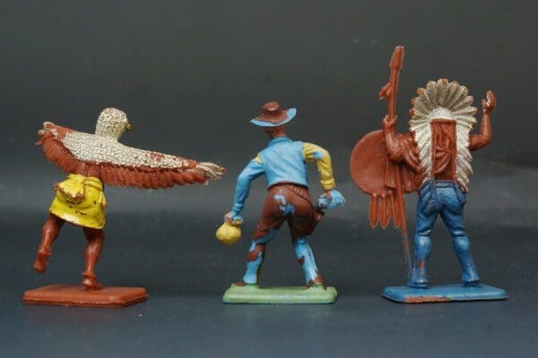 NEW! Crescent Indians & Cowboy with Cash Bag - Early Paint! - Image 3
