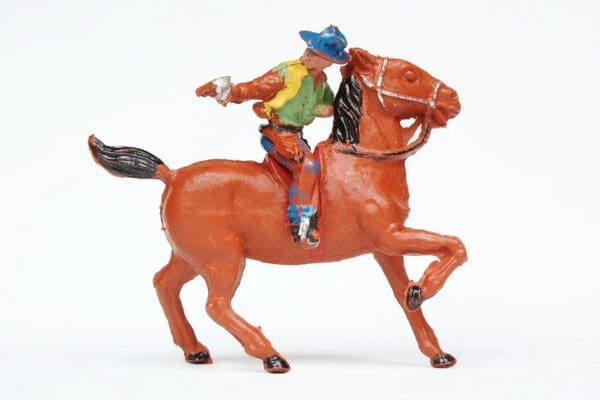 SOLD Speedwell Wild West Mounted Cowboy - GREEN Shirt