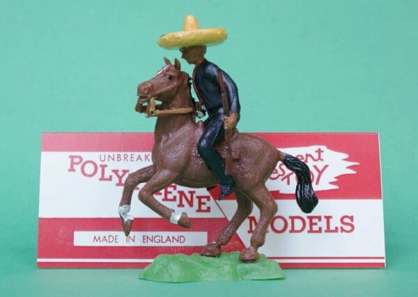 SOLD Crescent Mounted Mexican with pistol and rifle - Superb