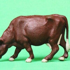 SOLD Britains Brown PVC Cow Feeding