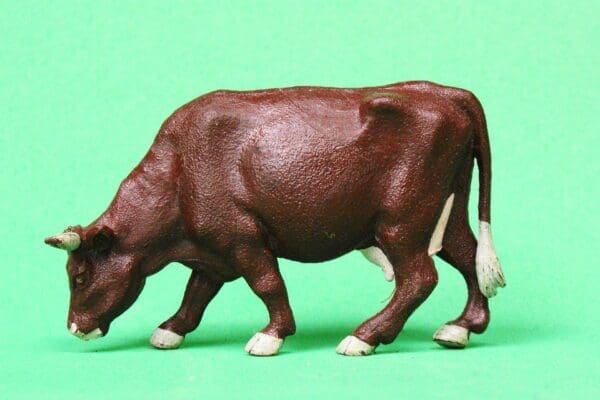 SOLD Britains Brown PVC Cow Feeding
