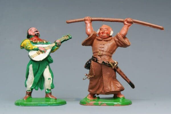 SOLD Cherilea 54mm Friar Tuck and Minstrel Robin Hood Figures