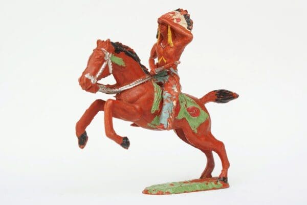 SOLD VP Indian Brave with Rifle on Rearing Horse