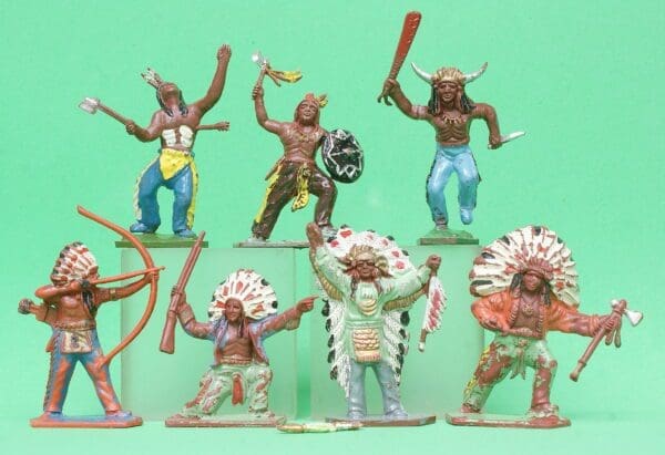 SOLD Lone Star Indians - Group of 7 Figures