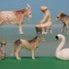 SOLD B&S Plastic Farm Animals & Milk Maid