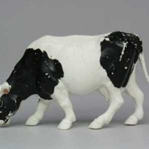 SOLD Lead Mould SMOOTH Plastic Friesian Cow Feeding 1958
