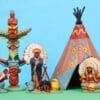 SOLD Herald Zang Indian Encampment Set - SUPERB!