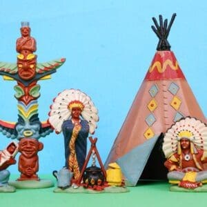 SOLD Herald Zang Indian Encampment Set - SUPERB!