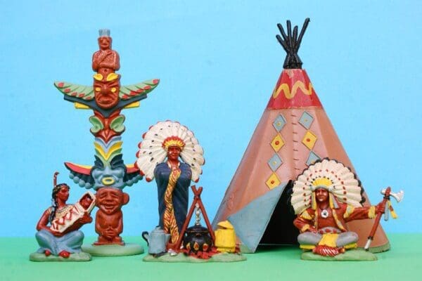 SOLD Herald Zang Indian Encampment Set - SUPERB!