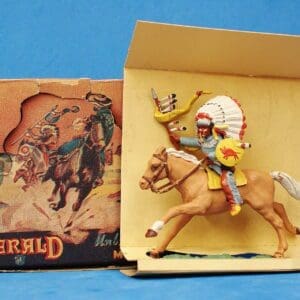 SOLD Herald Zang Mounted Indian Chief with Spear - Superb!