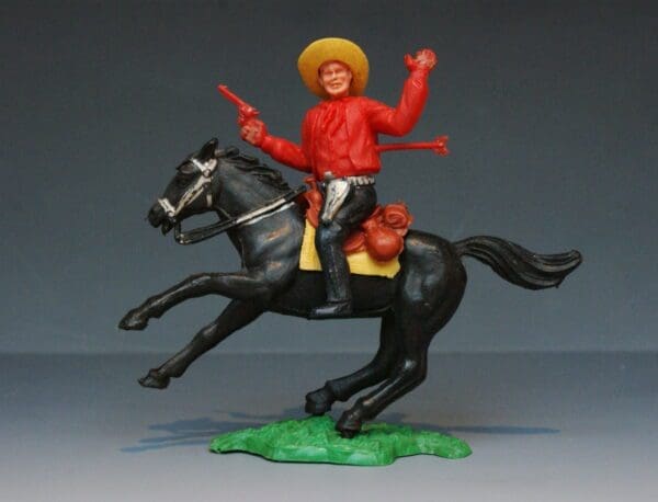 SOLD Timpo Swoppet 1st Series Mounted Wounded Cowboy