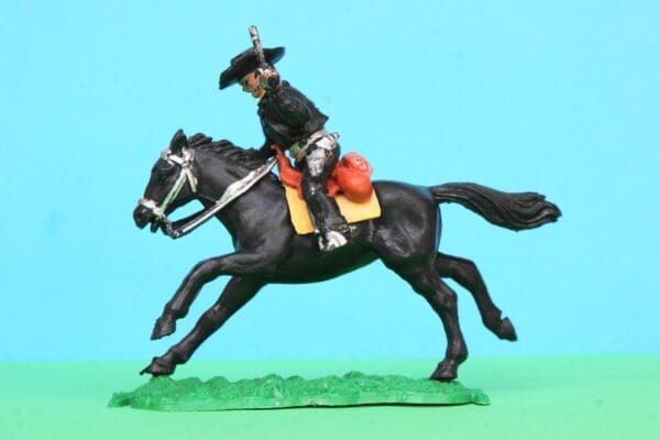 Timpo Solid Plastic Mounted Cowboy Firing Twin Guns