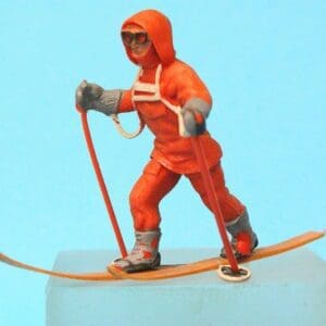 SOLD Herald Polar Skier - Red Plastic Superb!