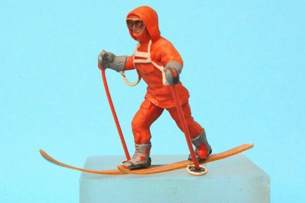 SOLD Herald Polar Skier - Red Plastic Superb!