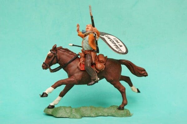 SOLD Herald "I'm A Swoppet!" Mounted Wounded Cowboy