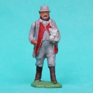 SOLD Britains Shepherd with Lamb from Lead Mould - Superb!