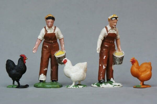 SOLD Britains Girl with Bucket & Hens - Lead Mould