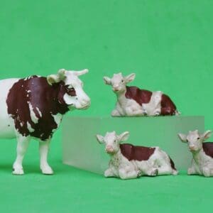 SOLD Britains SMOOTH Plastic Ayrshire Cow and Calves