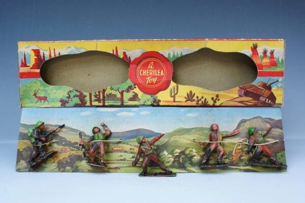 SOLD Cherilea 54mm Khaki Infantry - Early Box Set