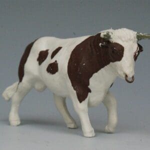 SOLD Herald White & Brown Bull - Ring in Nose