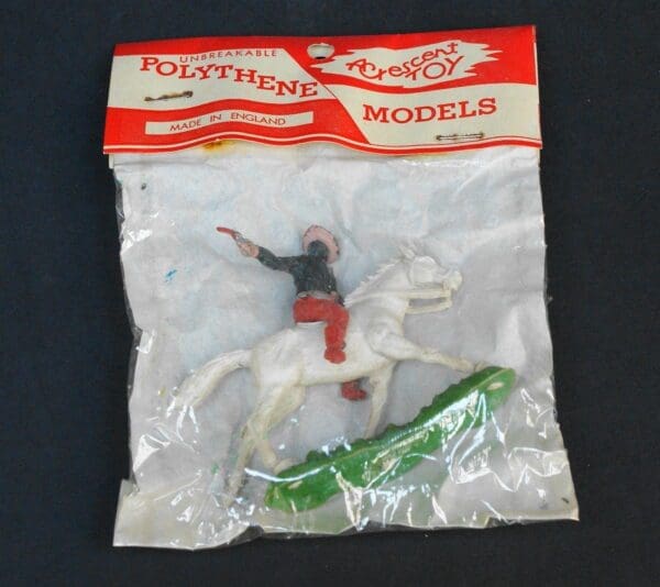 SOLD Crescent Wild West Mounted Cowboy Header Card