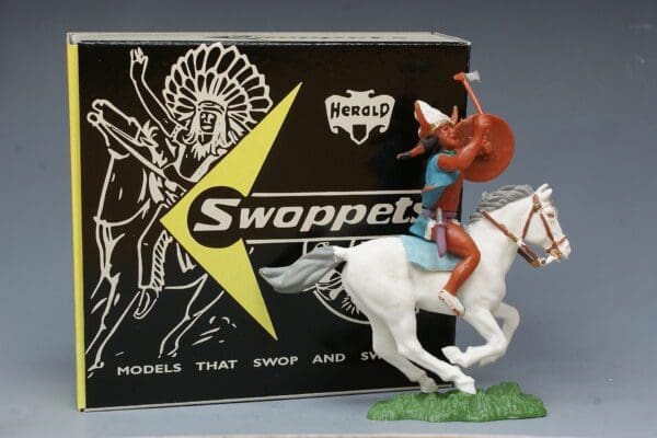 SOLD Herald Swoppet Indian Medicine Man Mounted