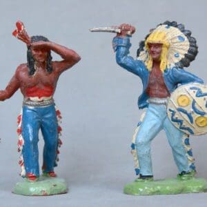 SOLD Speedwell Pair of Larger Indians on Foot - Superb!