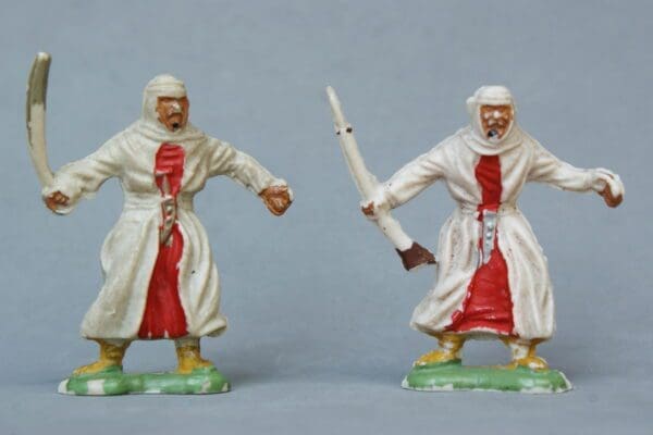 Pair of Trojan Arab Warriors - WHITE Plastic