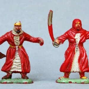 SOLD Pair of Trojan Arab Warriors - RED Plastic!