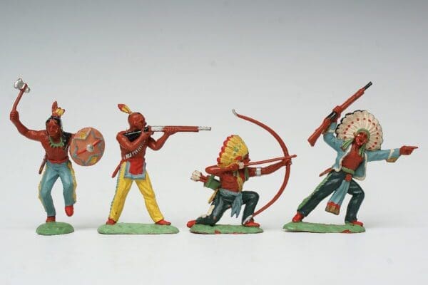 SOLD Herald Zang Fighting Indians - Set of 4 SUPERB!