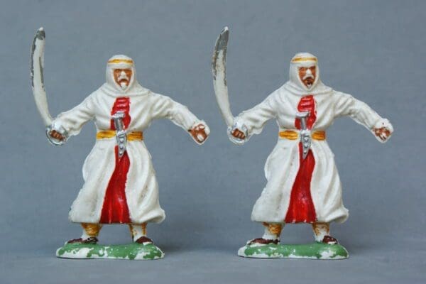SOLD Pair of Trojan Arab Warriors with Curved Swords