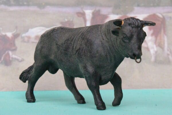 SOLD Herald Black Bull with Ring in Nose
