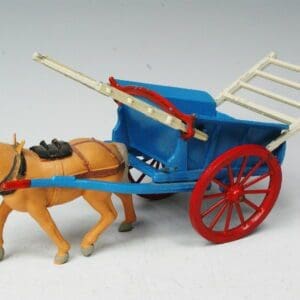 SOLD Britains Tumbrel Cart TAN Horse - Trans Raves!