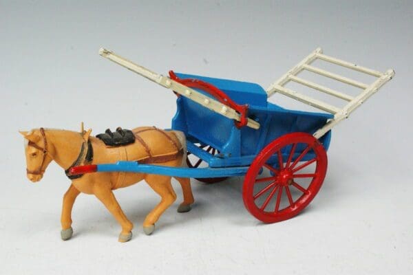 SOLD Britains Tumbrel Cart TAN Horse - Trans Raves!
