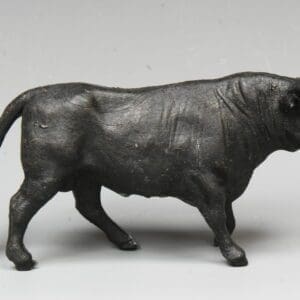 SOLD Herald Black Bull with Ring in Nose - UNPAINTED!
